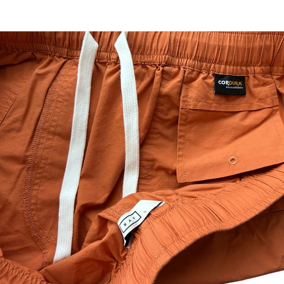 AYR The Dirtbag Elastic Waist Drawstring Shorts Rind Burnt Orange-Size M - Picture 4 of 8